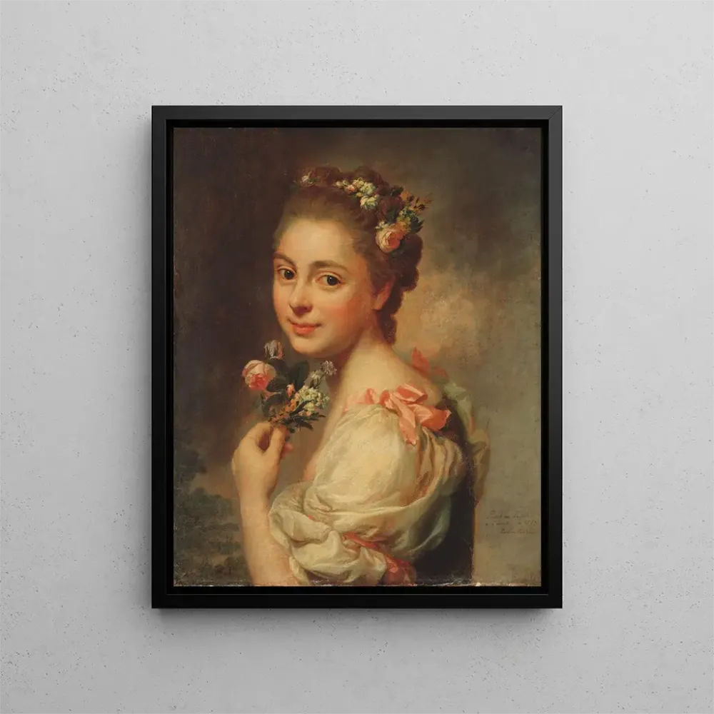 Maalaus Muotokuva taiteilijan Marie Suzanne née Giroustin - Alexander Roslin | Taidetuloste