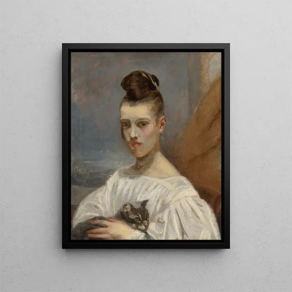 Maalaus Muotokuva taiteilijan tyttären, Clara - Antoine-Louis Barye | Taidetuloste