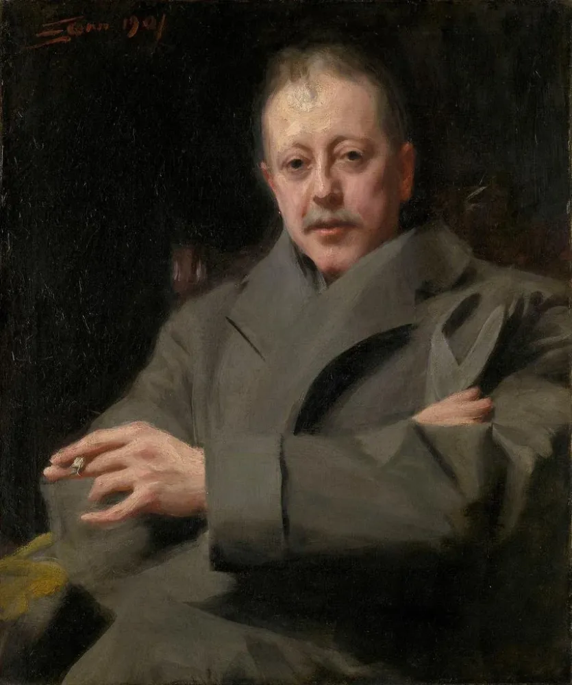 Maalaus Muotokuvatutkimus miehestä - Anders Zorn | Taidetuloste