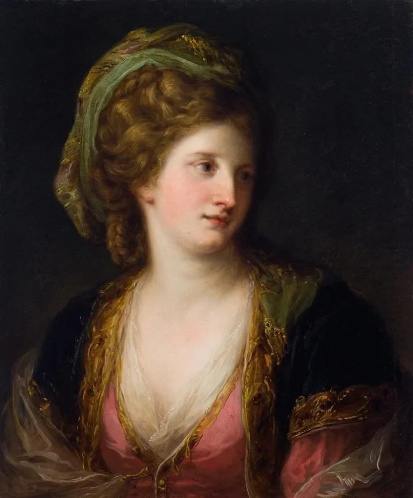 Maalaus Nainen turkkilaisessa mekossa - Angelica Kauffman | Taidetuloste