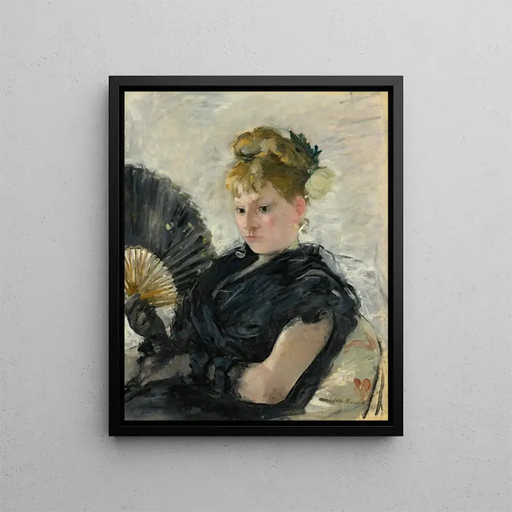 Maalaus Nainen viuhkansa kanssa - Berthe Morisot | Taidetuloste