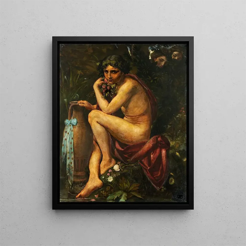 Maalaus Narcisse écouté par des nymphe - Achilles Forcart | Taidetuloste