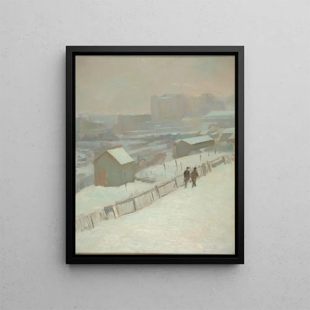 Maalaus La Neige à Montmartre - Charles Marie Dulac | Taidetuloste