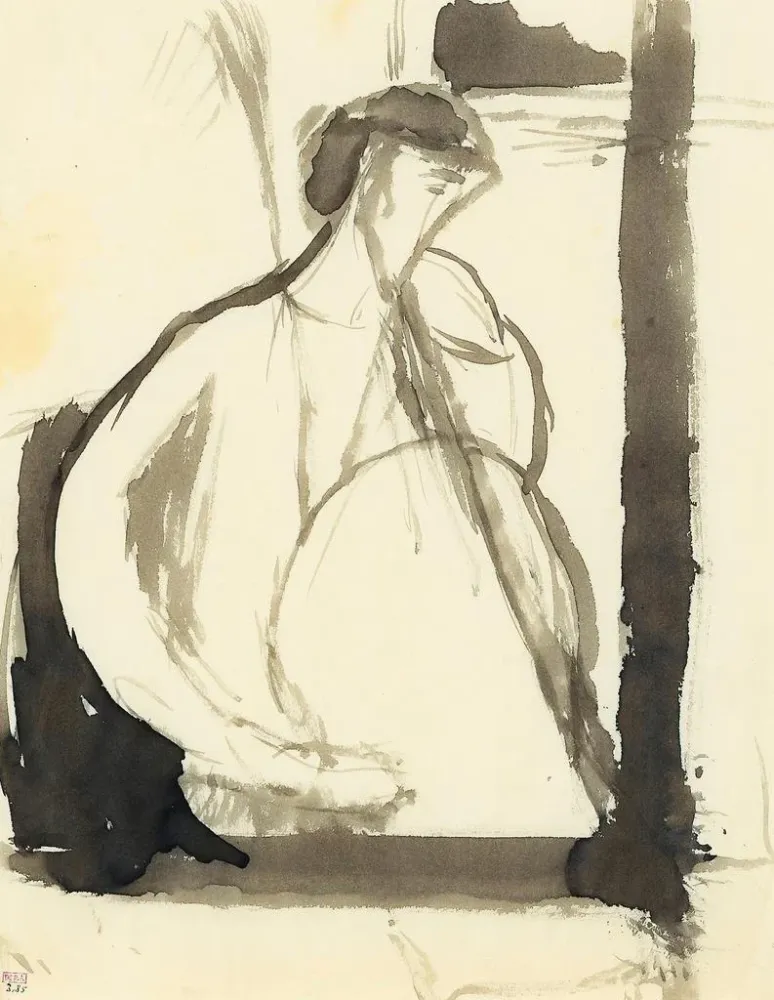 Maalaus Nimettömän - Amedeo Modigliani | Taidetuloste