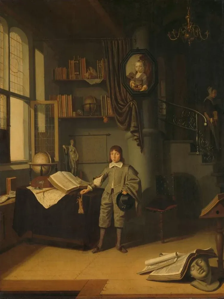 Maalaus Nuori mies toimistossa - Adriaen van Gaesbeeck | Taidetuloste