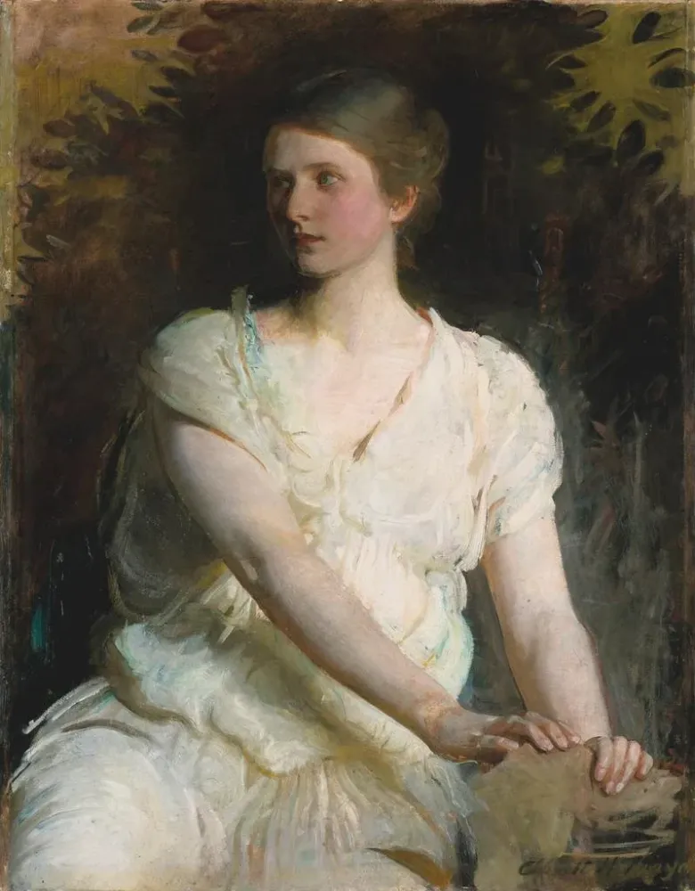 Maalaus Nuori nainen - Abbott Handerson Thayer | Taidetuloste
