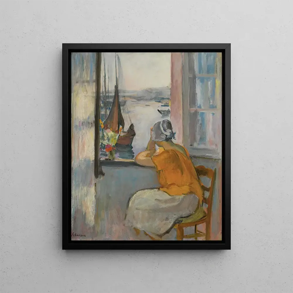 Maalaus Nuori nainen ikkunan edessä - Henri Lebasque | Taidetuloste