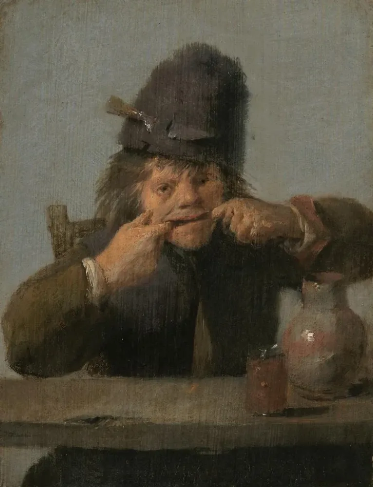 Maalaus Nuoruus irvistää - Adriaen Brouwer | Taidetuloste