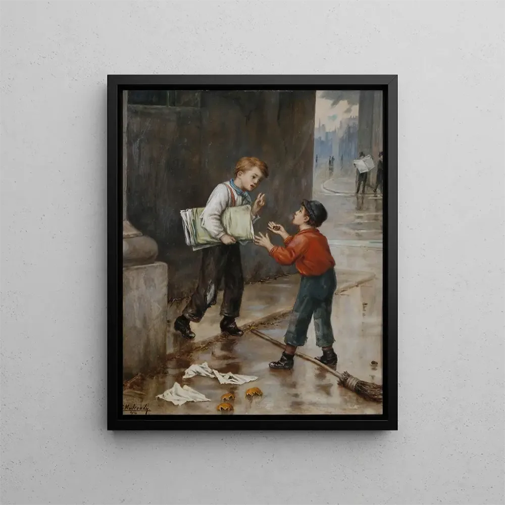 Maalaus Onnen hetkessä - Augustus Edwin Mulready | Taidetuloste