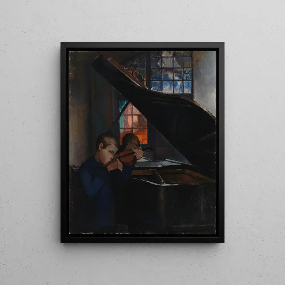 Maalaus Par le Grand Piano - Alvar Cawén | Taidetuloste