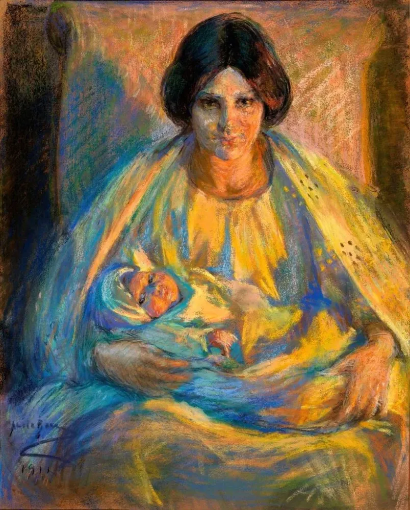Maalaus Par Lamplight - Alice Pike Barney | Taidetuloste