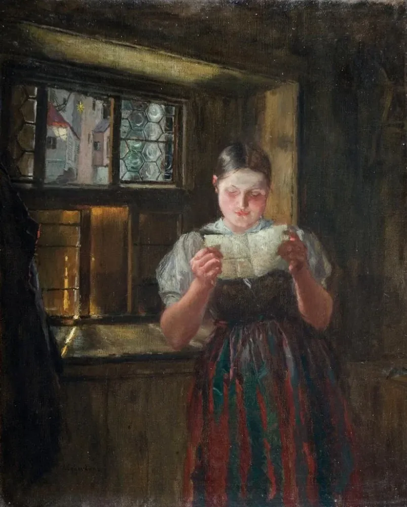 Maalaus Par lui - Albin Egger-Lienz | Taidetuloste