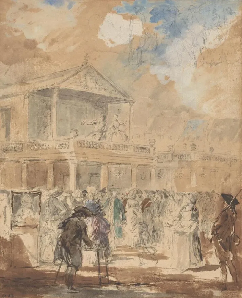 Maalaus Parade - Augustin de Saint-Aubin | Taidetuloste