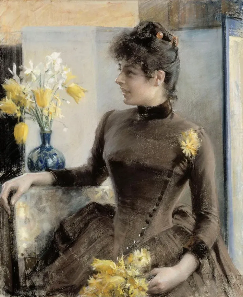 Maalaus Parisienne - Albert Edelfelt | Taidetuloste