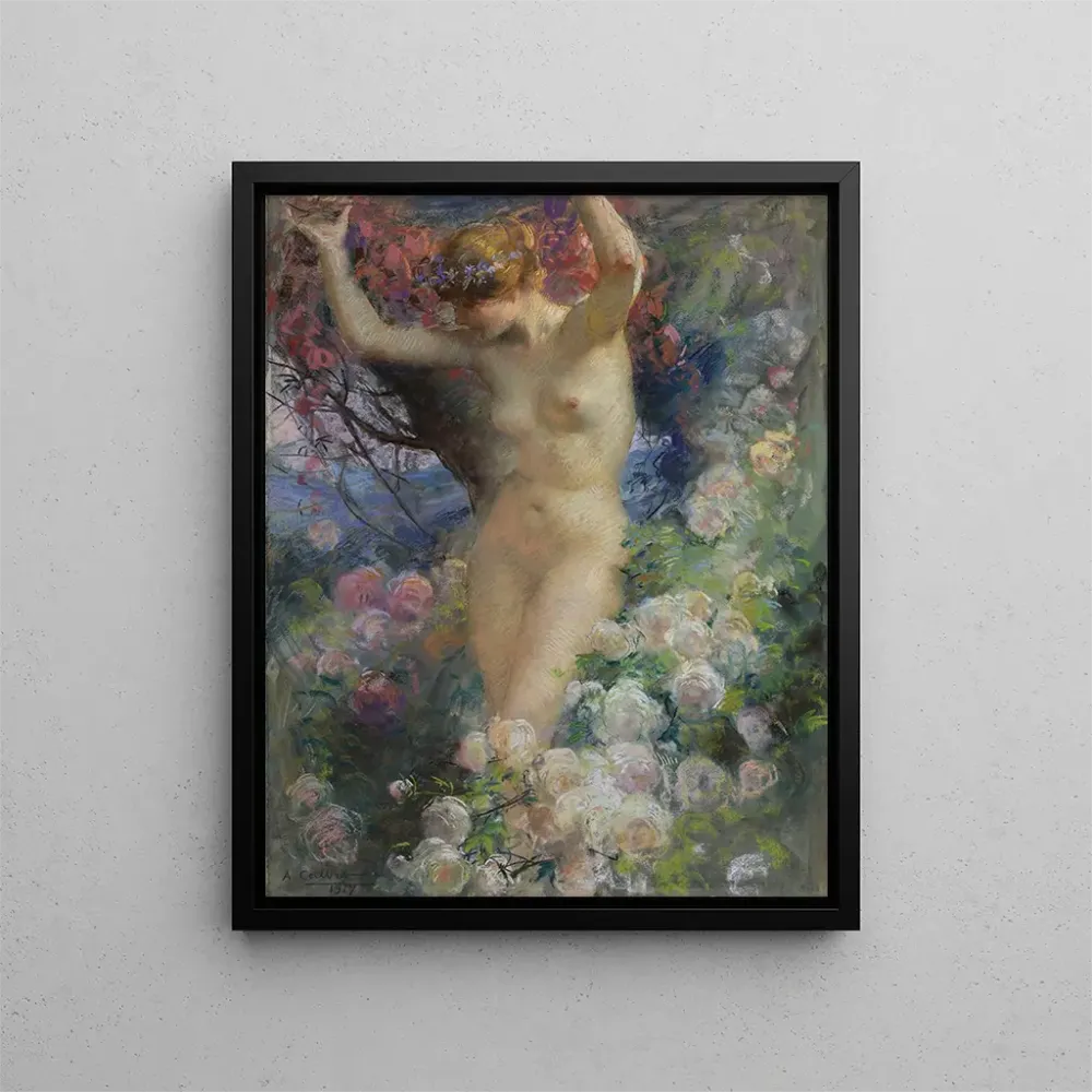 Maalaus Parmi les roses - Antoine Calbet | Taidetuloste