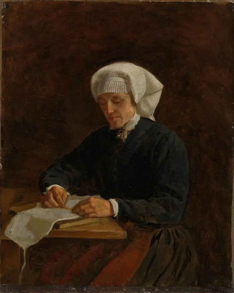 Maalaus Paysanne de Viky - Adolph Tidemand | Taidetuloste