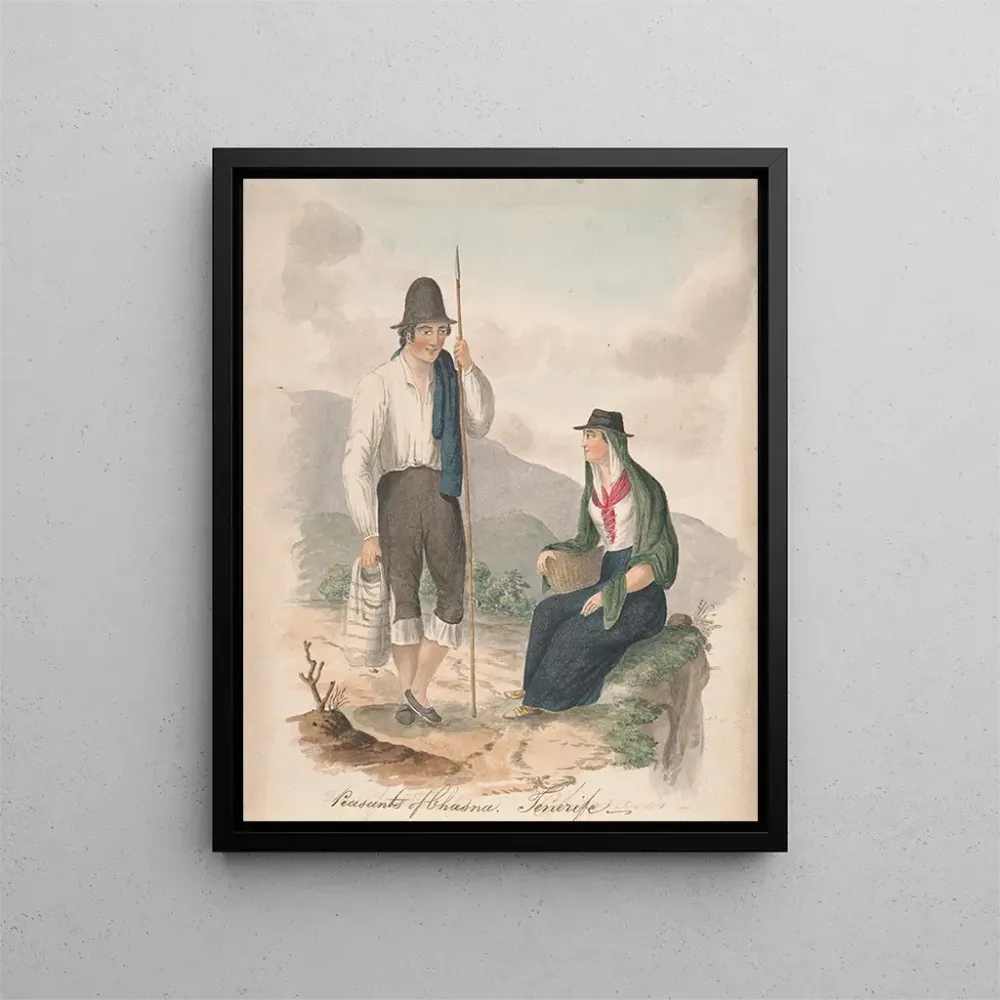 Maalaus Paysans de Chasna Tenerife - Alfred Diston | Taidetuloste