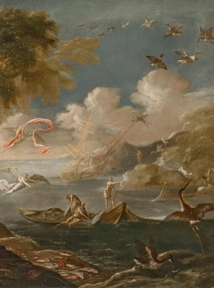 Maalaus La Pêche miraculeuse - Agostino Tassi | Taidetuloste