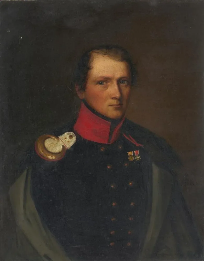 Maalaus Peter Eugen von Kachthaler kapteenina jalkaväkirykmentissä - August Boötz | Taidetuloste