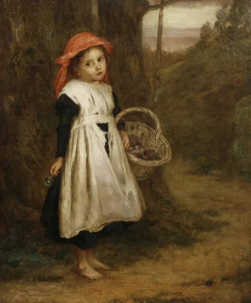 Maalaus Pieni myyjä violetteja - Augustus Edwin Mulready | Taidetuloste