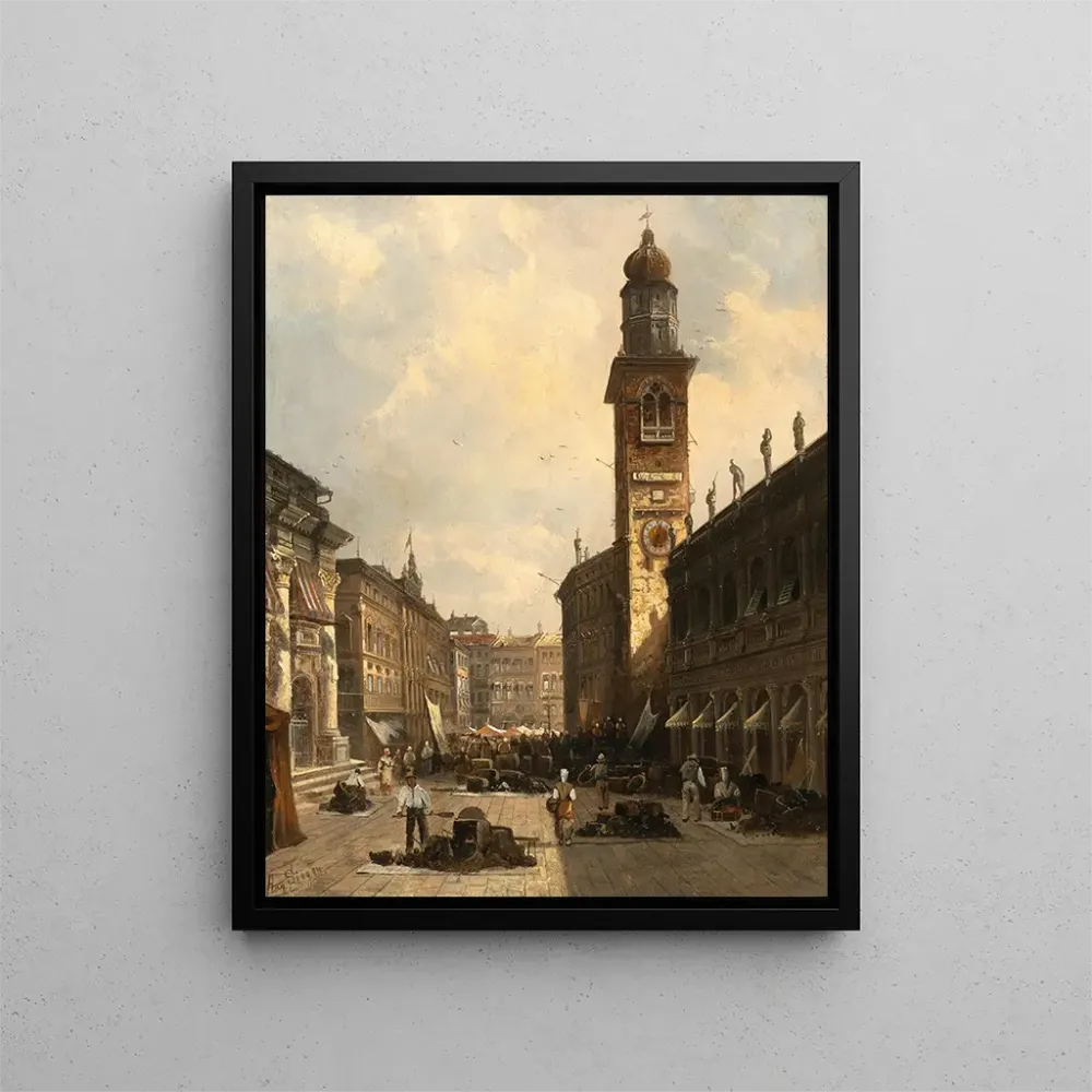 Maalaus Place des Seigneurs de Vicence - August von Siegen | Taidetuloste