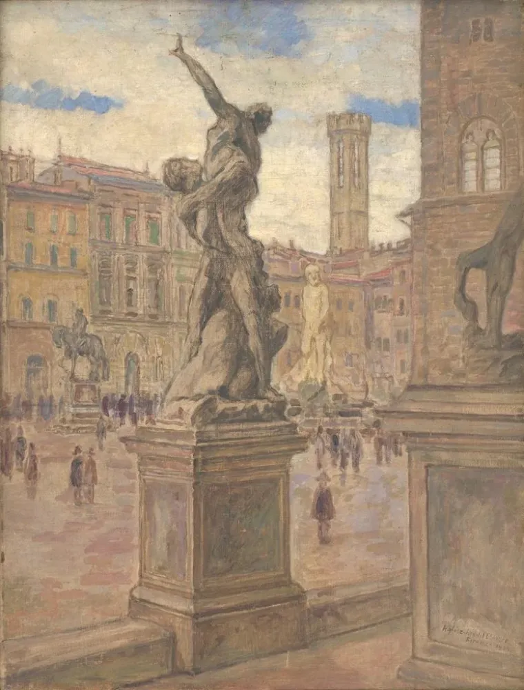 Maalaus Place en Italie, Florence - Elemr Halszhradil | Taidetuloste