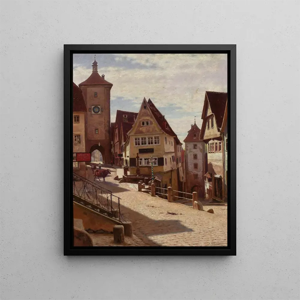 Maalaus Am Plänlein à Rothenburg - Aleksander Gierymski | Taidetuloste