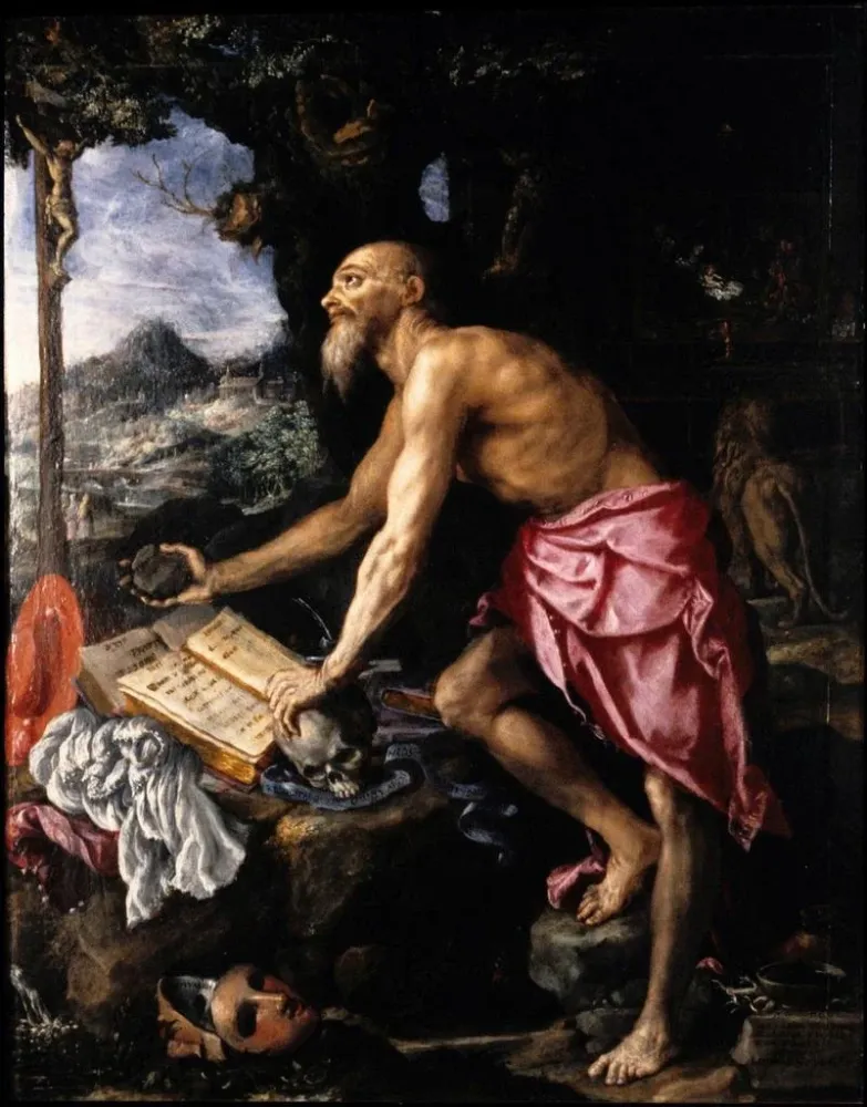 Maalaus Le pénitent Saint Jérôme - Alessandro Allori | Taidetuloste