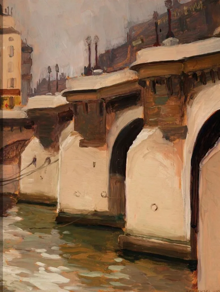 Maalaus Pont Neuf Paris - Aleksander Gierymski | Taidetuloste