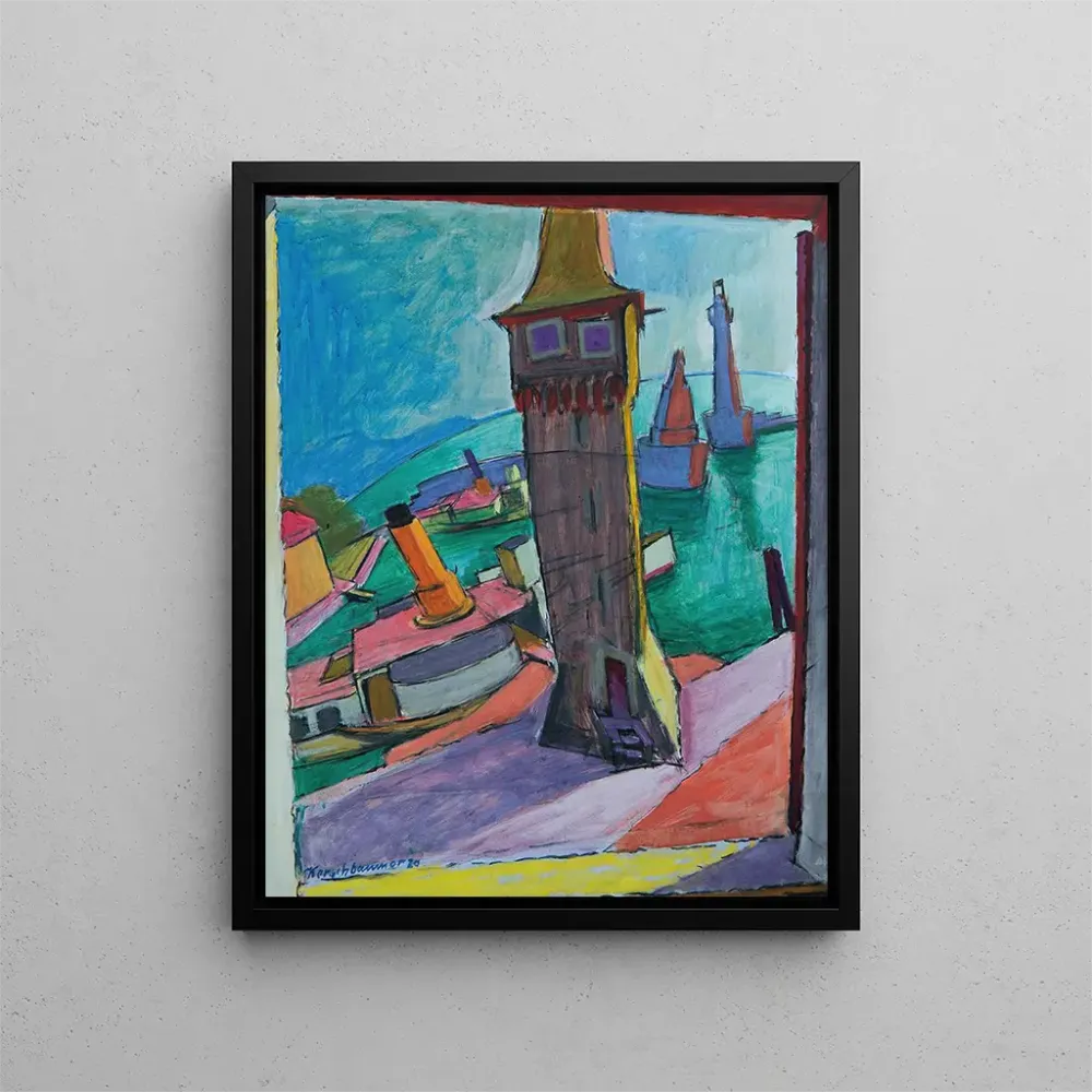 Maalaus Port de Lindau III - Anton Kerschbaumer | Taidetuloste