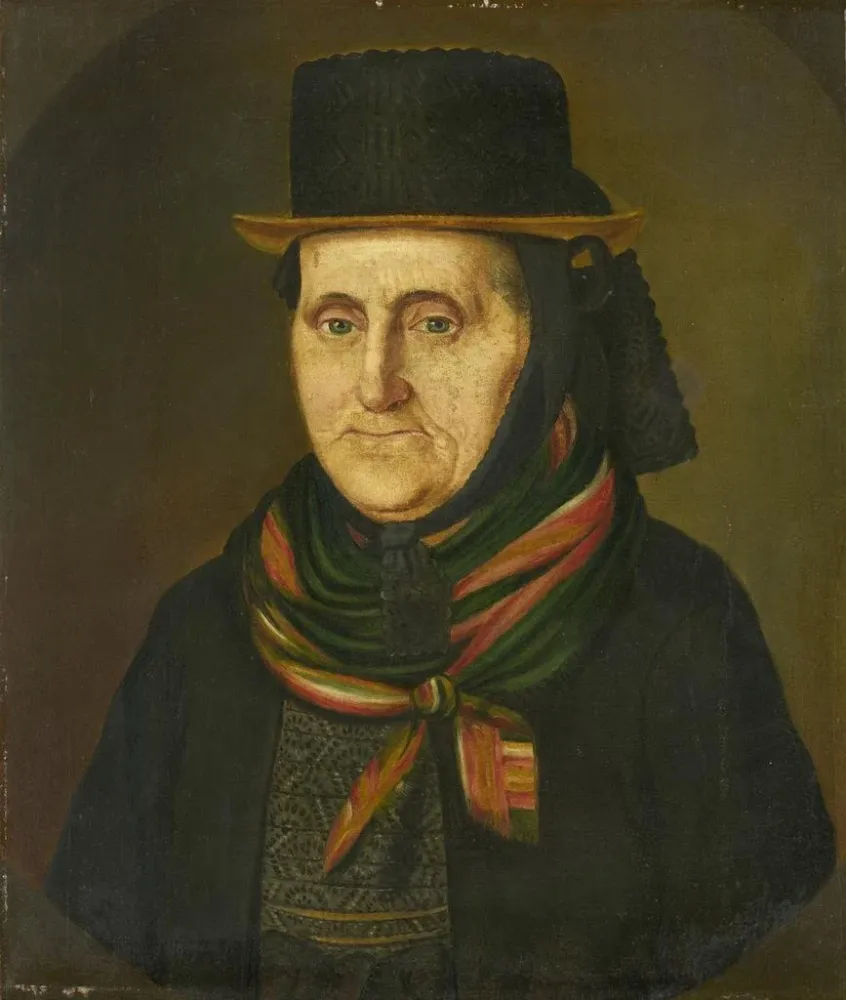 Maalaus Portrait Agatha Duffner née Dorer 1766-1842 - Adolf Duffner | Taidetuloste