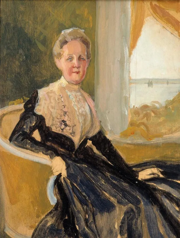 Maalaus Portrait de la comtesse Elisabeth Wachtmaister, esquisse de composition - Albert Edelfelt | Taidetuloste