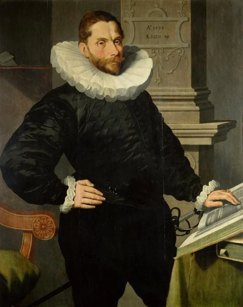 Maalaus Portrait de Cornelis Basgen Jansz van Egmond van der Nyenburgh 1553-1606 - Aert Pietersz | Taidetuloste