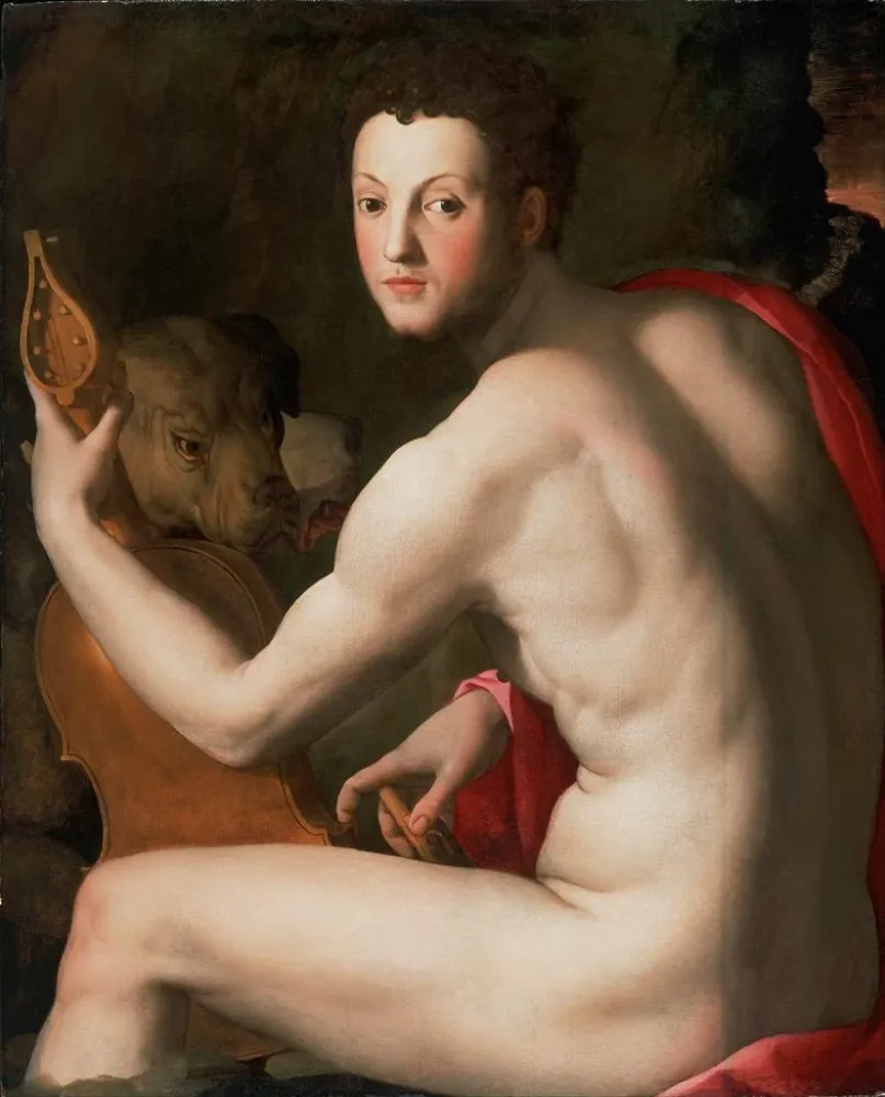 Maalaus Portrait de Cosme Ier de Médicis en Orphée - Agnolo Bronzino | Taidetuloste