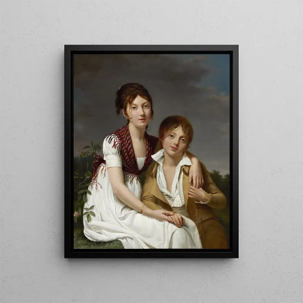 Maalaus Portrait d'Amélie Justine et Charles Édouard Pontois - Adèle Romany | Taidetuloste