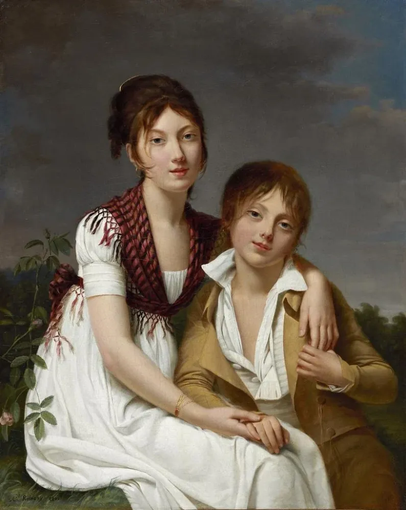 Maalaus Portrait d'Amélie Justine et Charles Édouard Pontois - Adèle Romany | Taidetuloste