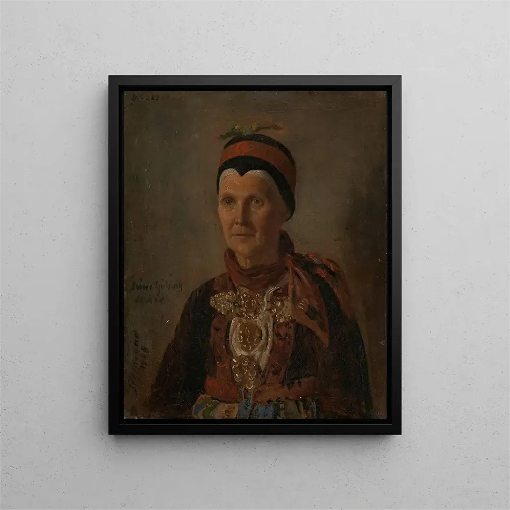 Maalaus Portrait d'Anna Gulsvig - Adolph Tidemand | Taidetuloste