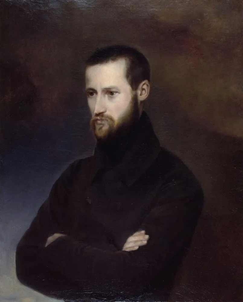 Maalaus Portrait d'Auguste Blanqui 1805-1881 homme politique - Amélie-Suzanne Serre | Taidetuloste