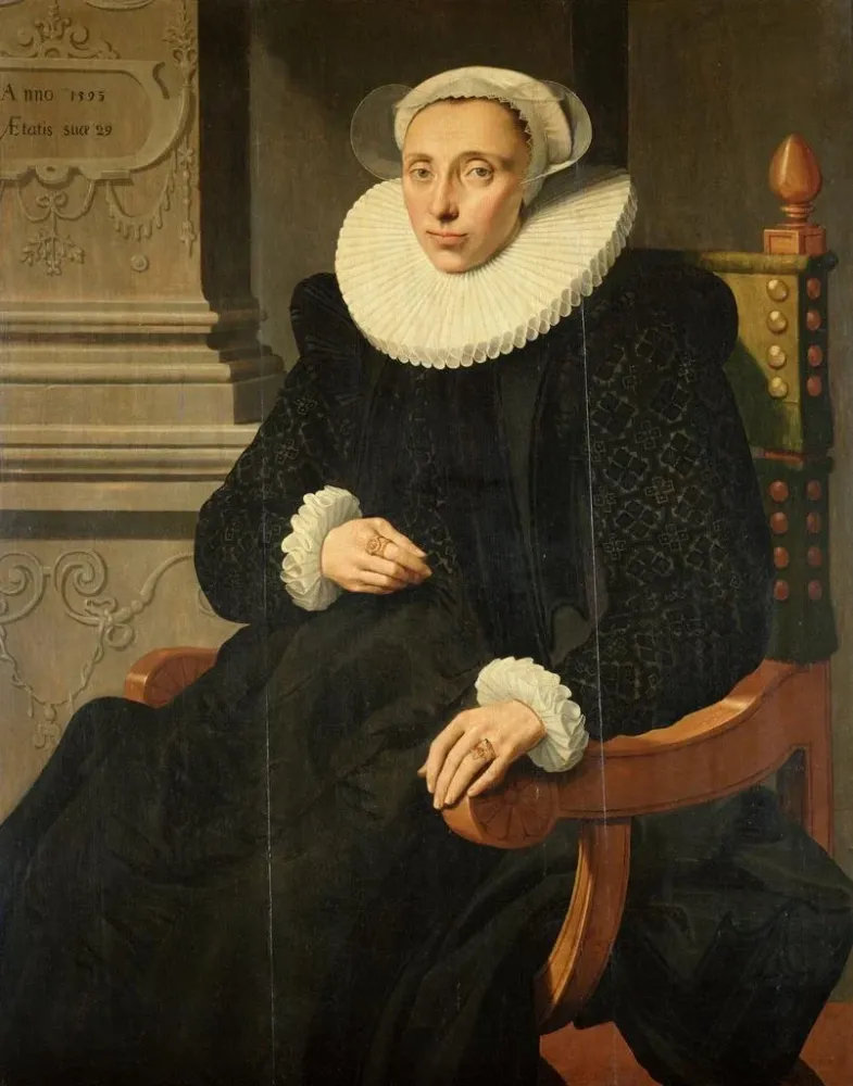 Maalaus Portrait d'Elisabeth van Cronenburgh - Aert Pietersz | Taidetuloste