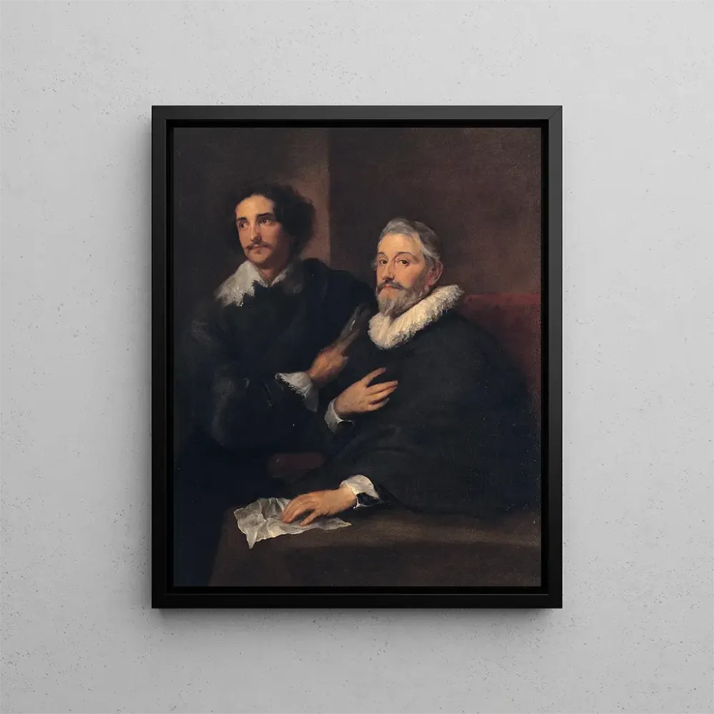 Maalaus Portrait des graveurs Pieter De Jode l'Ancien et Pieter De Jode le Jeune - Antoine van Dyck | Taidetuloste