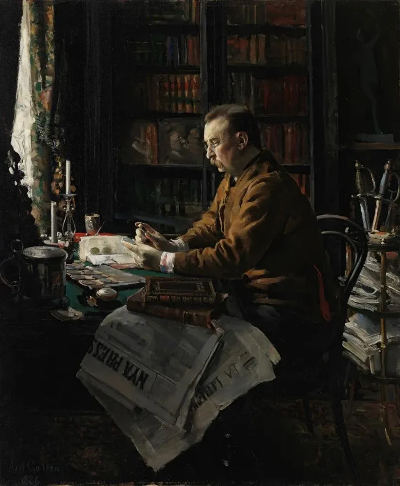 Maalaus Portrait du docteur Herman Frithiof Antell - Akseli Gallen-Kallela | Taidetuloste