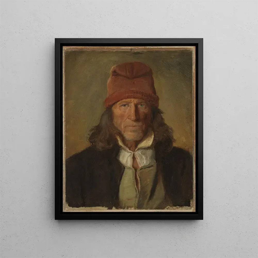 Maalaus Portrait d'un agriculteur de Vossevangen - Adolph Tidemand | Taidetuloste