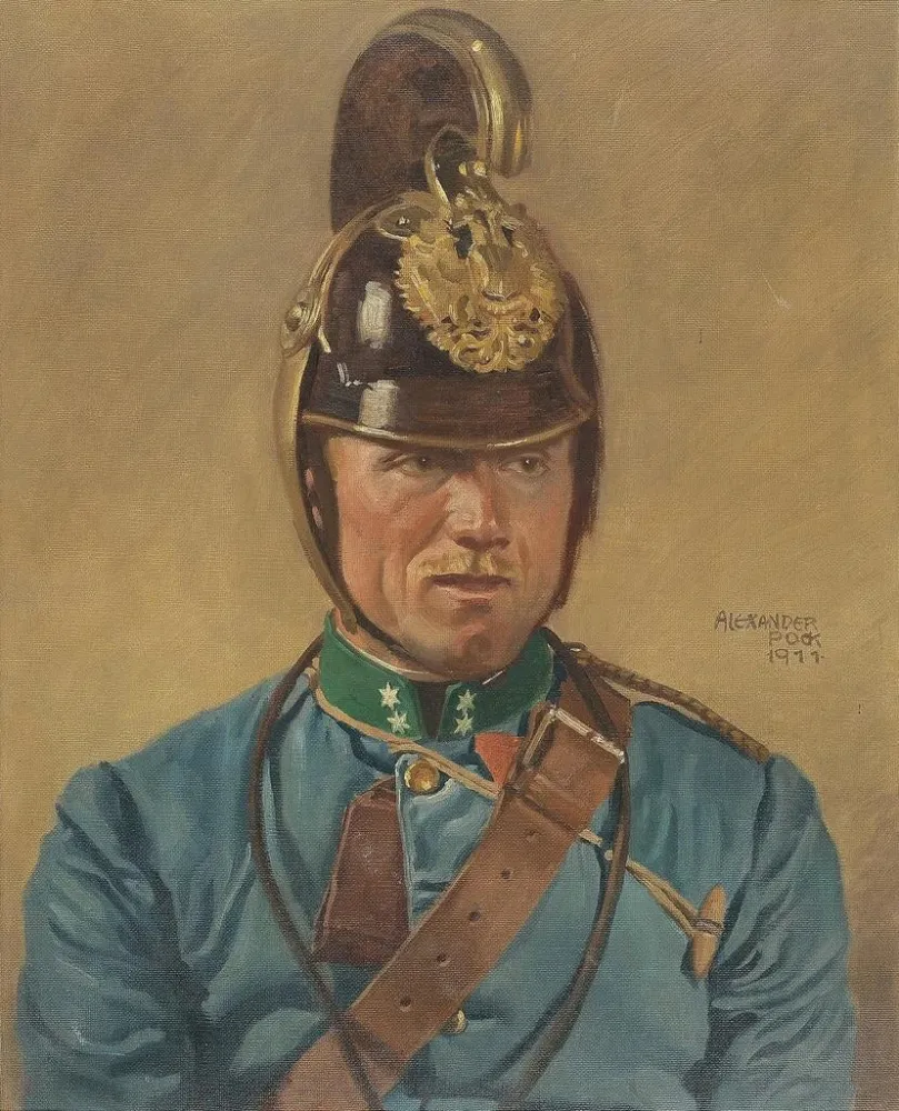 Maalaus Portrait d'un caporal dragon - Alexander Pock | Taidetuloste