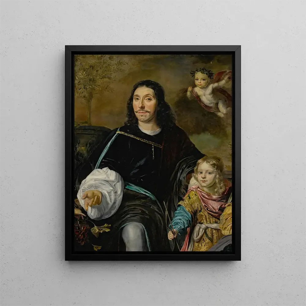 Maalaus Portrait d'un gentleman et d'un jeune garçon - Abraham Lambertsz van den Tempel | Taidetuloste