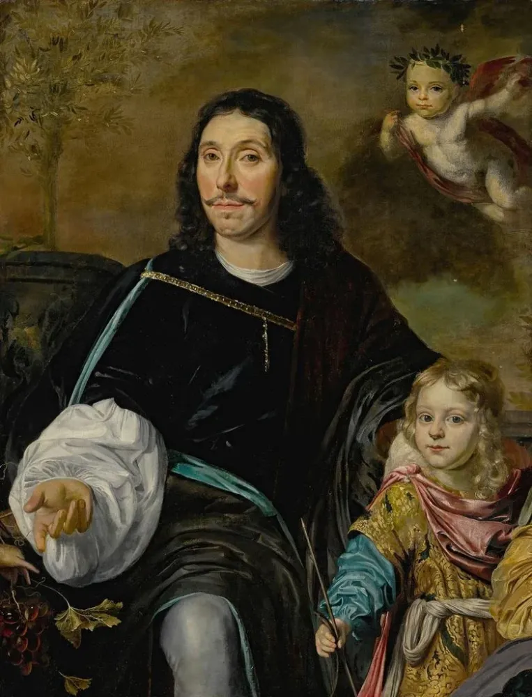 Maalaus Portrait d'un gentleman et d'un jeune garçon - Abraham Lambertsz van den Tempel | Taidetuloste