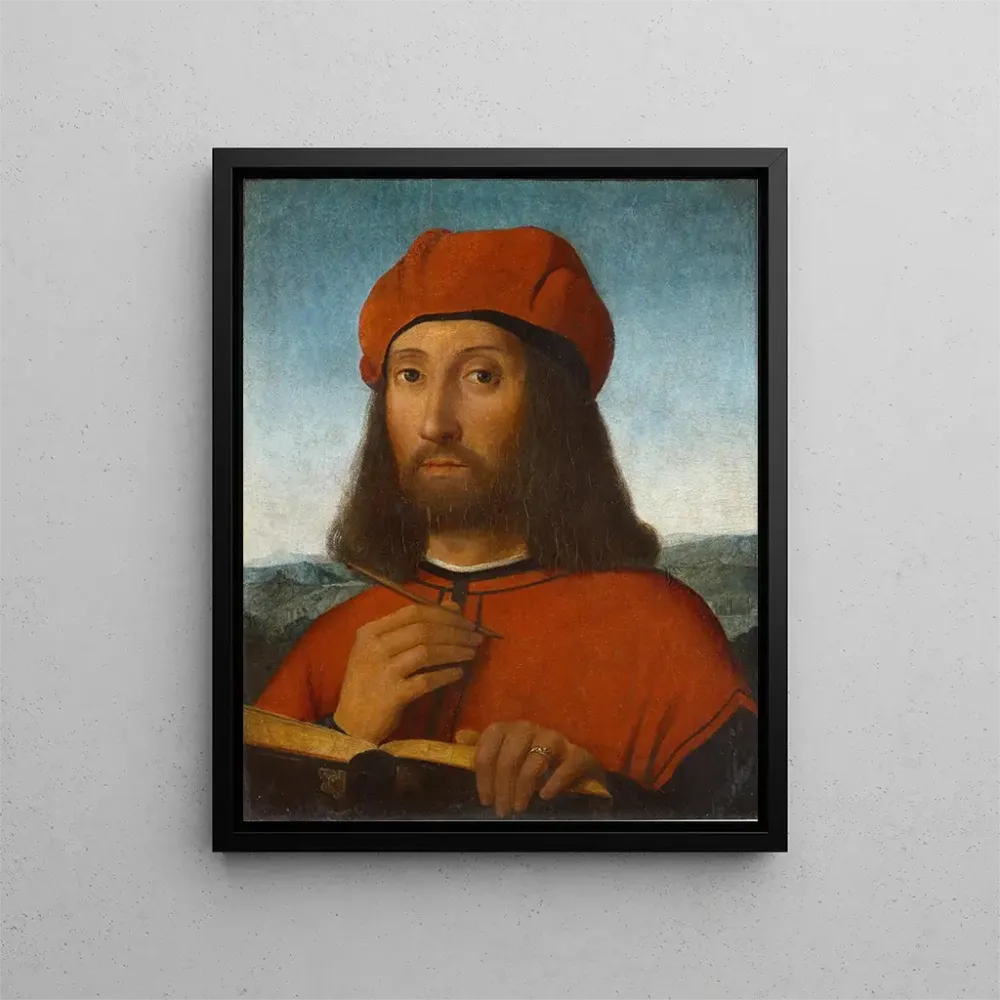 Maalaus Portrait d'un homme avec béret rouge et livre - Antonio de Saliba | Taidetuloste