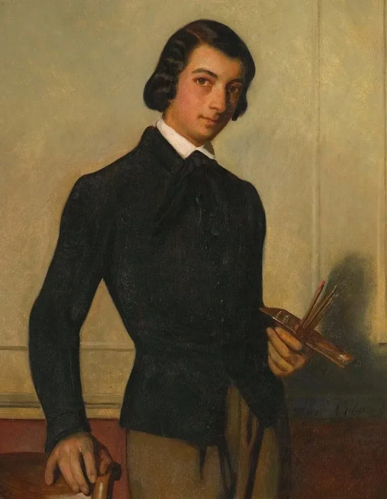 Maalaus Portrait d'un jeune artiste - Alexandre Cabanel | Taidetuloste