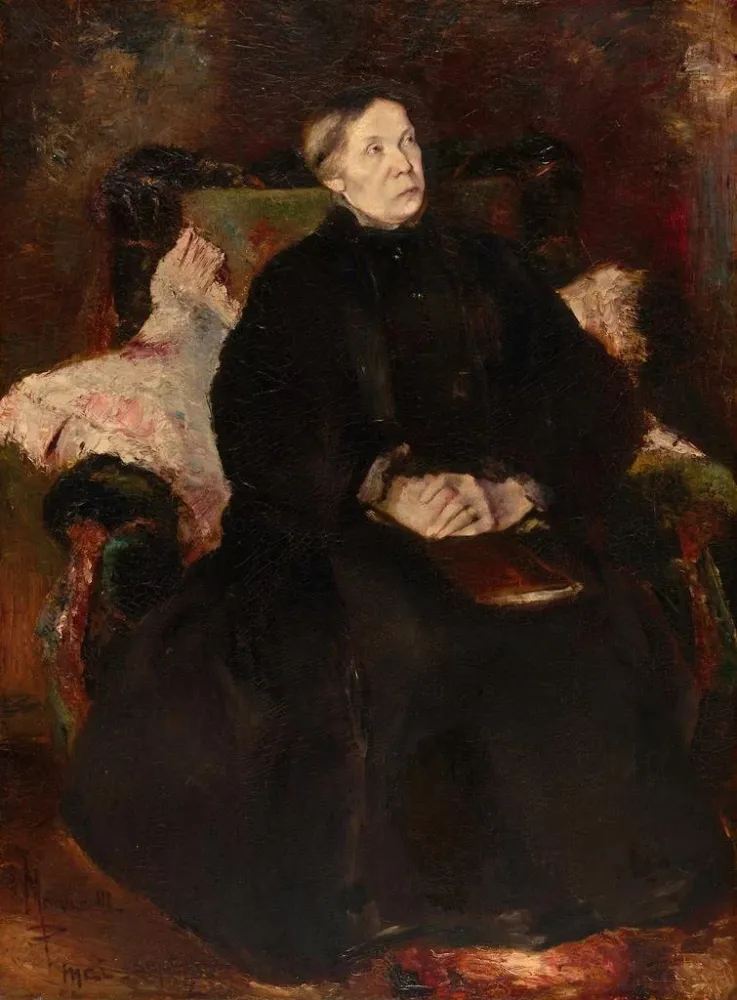 Maalaus Portrait d'une dame - Adolphe Monticelli | Taidetuloste