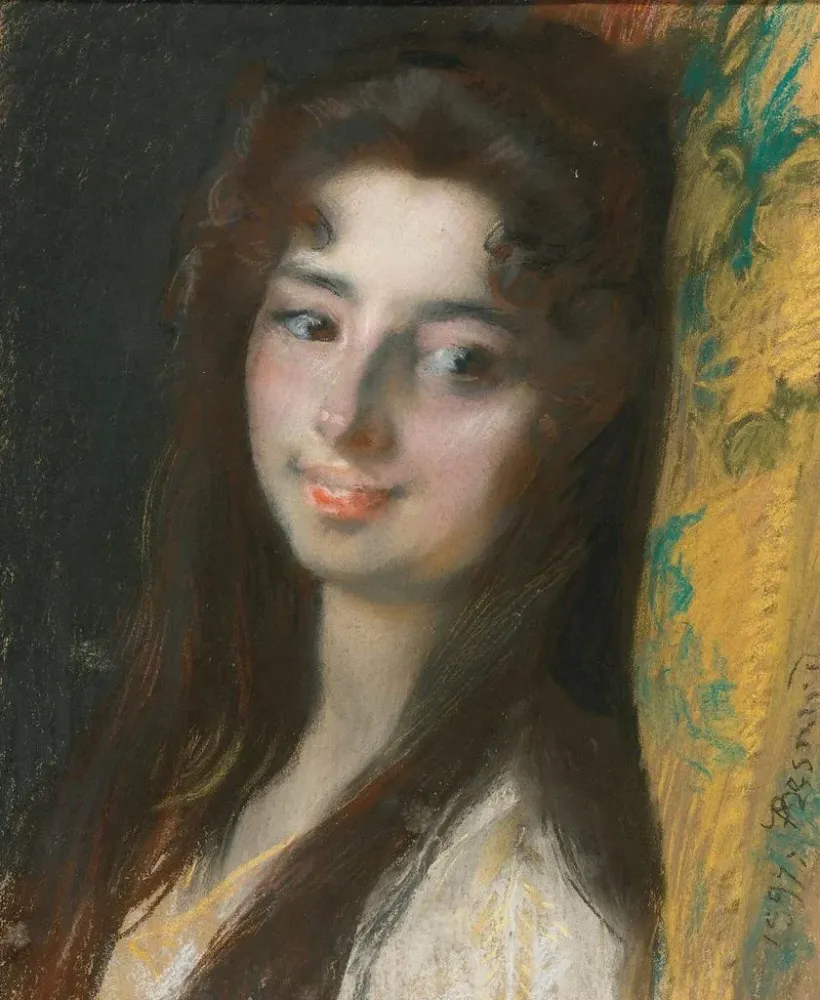 Maalaus Portrait d'une dame - Albert Besnard | Taidetuloste