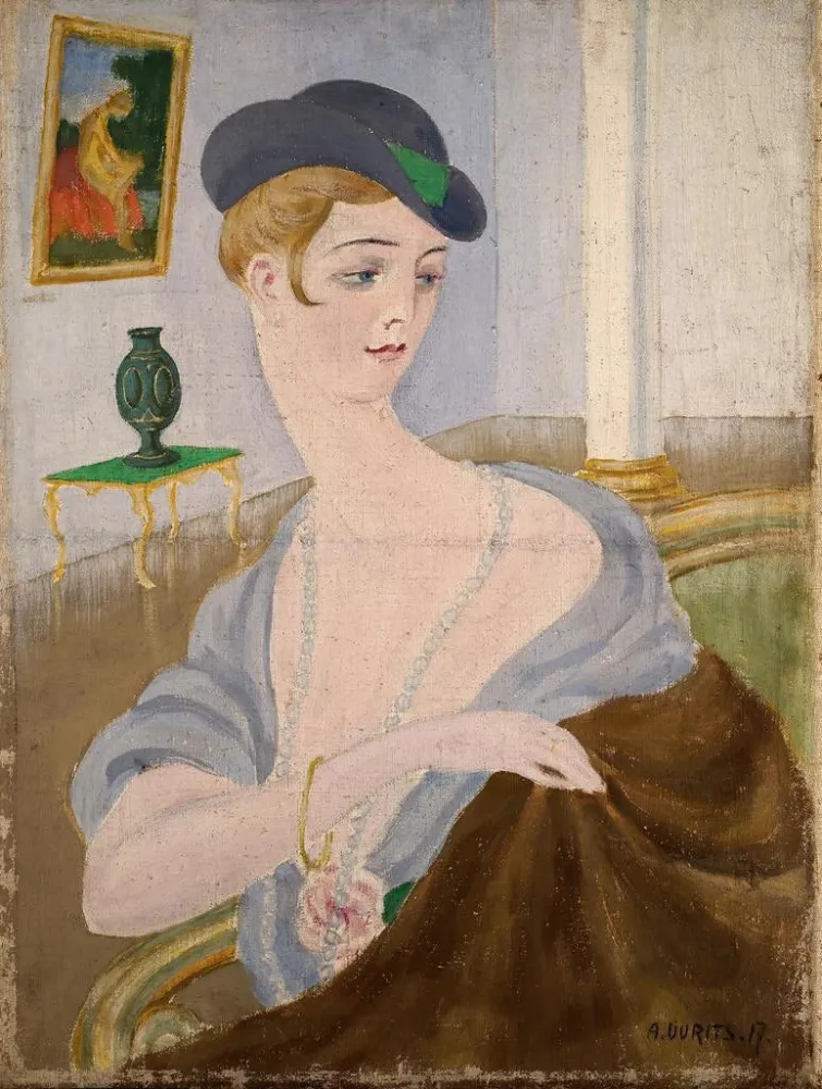 Maalaus Portrait d'une dame - Aleksander Uurits | Taidetuloste
